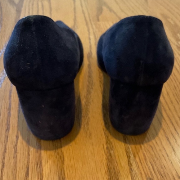 Prada Navy Suede Block Heel Pumps Size 36½ | Italian | Pointed Toe | Dust Bags - Picture 12 of 14